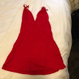 Mini red dress